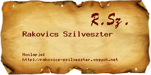 Rakovics Szilveszter névjegykártya